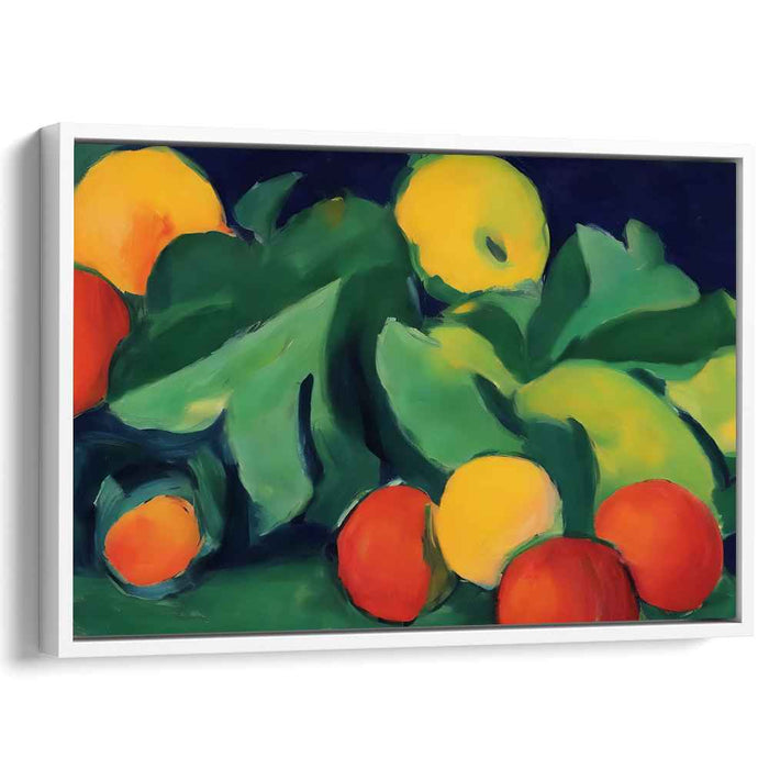Zesty Glow in Stillness: Luminous Still Life with Vibrant Citrus Canvas Art