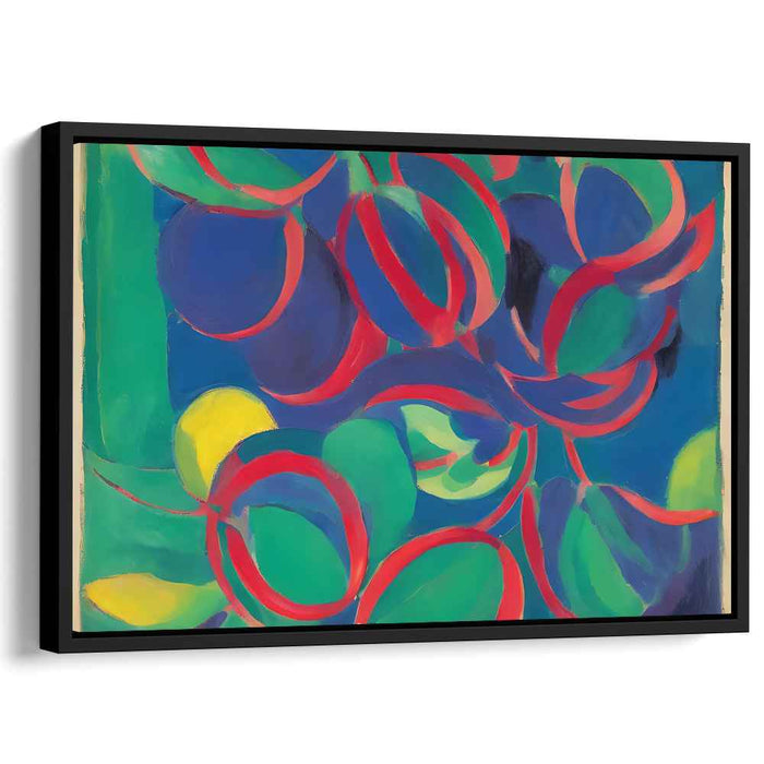 Lush Canopy Melody: Abstract Fauvist Canvas Art Print