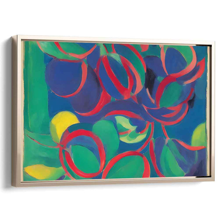 Lush Canopy Melody: Abstract Fauvist Canvas Art Print
