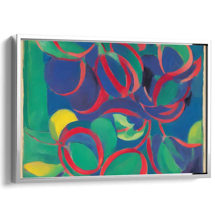 Lush Canopy Melody: Abstract Fauvist Canvas Art Print