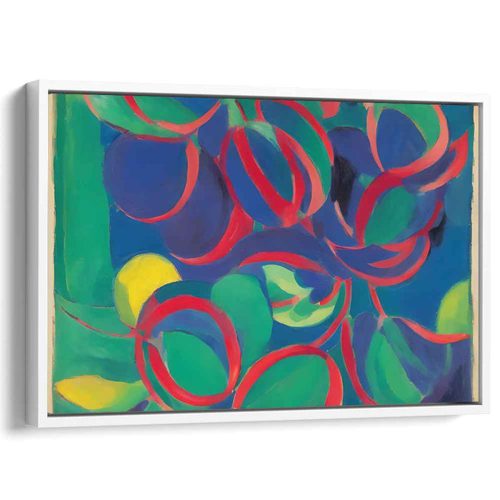 Lush Canopy Melody: Abstract Fauvist Canvas Art Print