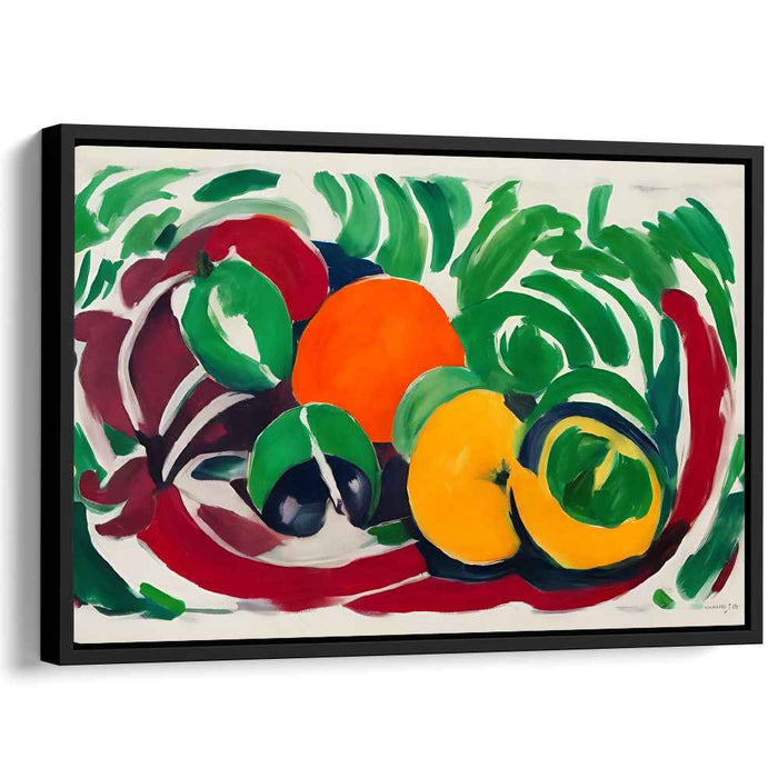 Lush Fruits of Eden: Vibrant Expressionist Still Life Canvas Art