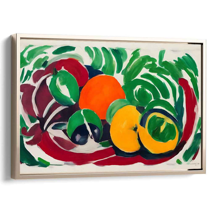 Lush Fruits of Eden: Vibrant Expressionist Still Life Canvas Art