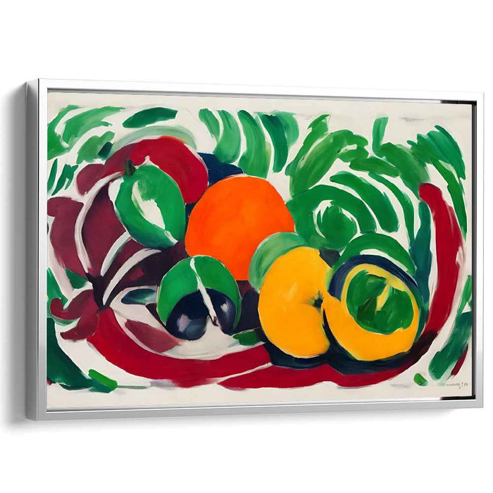 Lush Fruits of Eden: Vibrant Expressionist Still Life Canvas Art