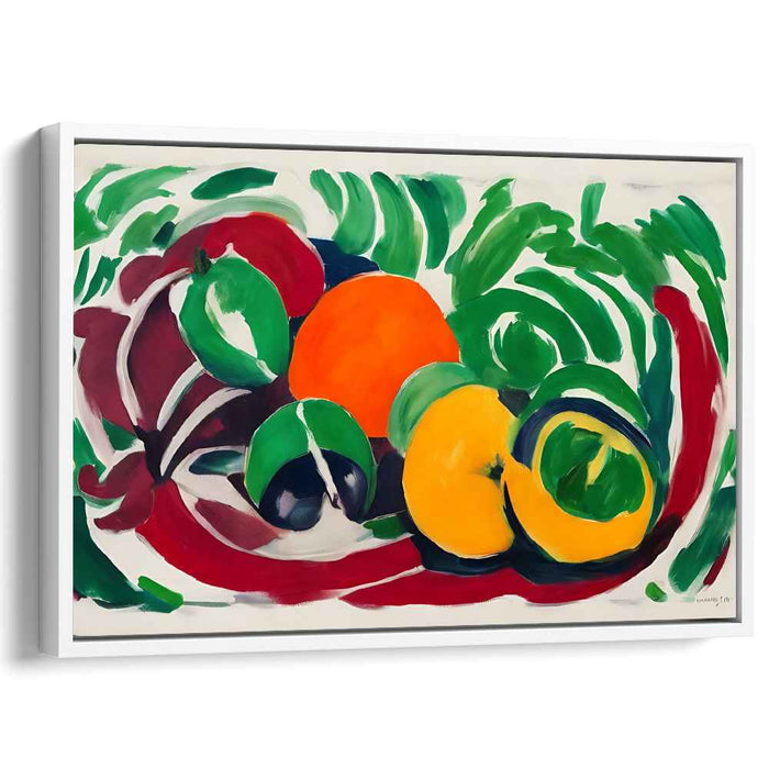 Lush Fruits of Eden: Vibrant Expressionist Still Life Canvas Art