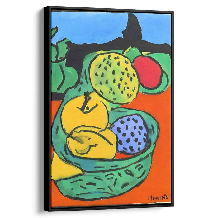 Vibrant Fruit Bowl: Fauvist Still Life Canvas Art