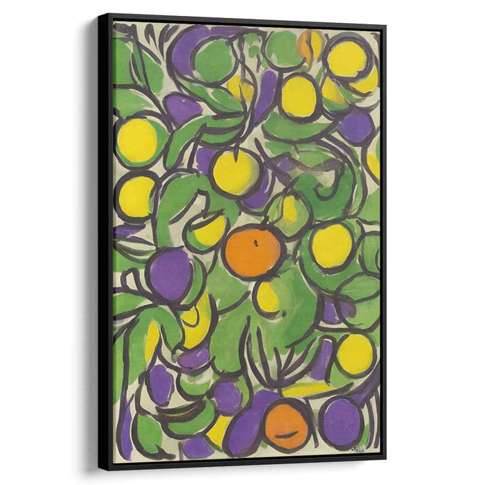 Orbital Echos: Abstract Expressionist Spheres Canvas Art Print