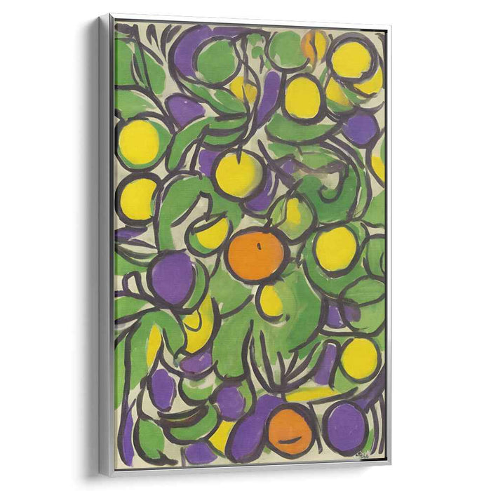 Orbital Echos: Abstract Expressionist Spheres Canvas Art Print