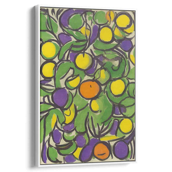 Orbital Echos: Abstract Expressionist Spheres Canvas Art Print