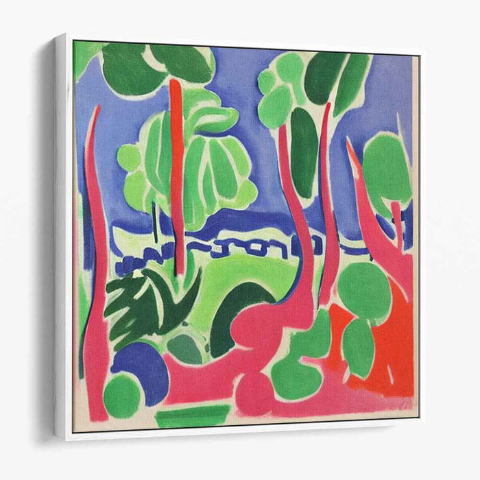 Vivid Fauvist Echoes: Abstract Fauvist Inspired Canvas Art Print