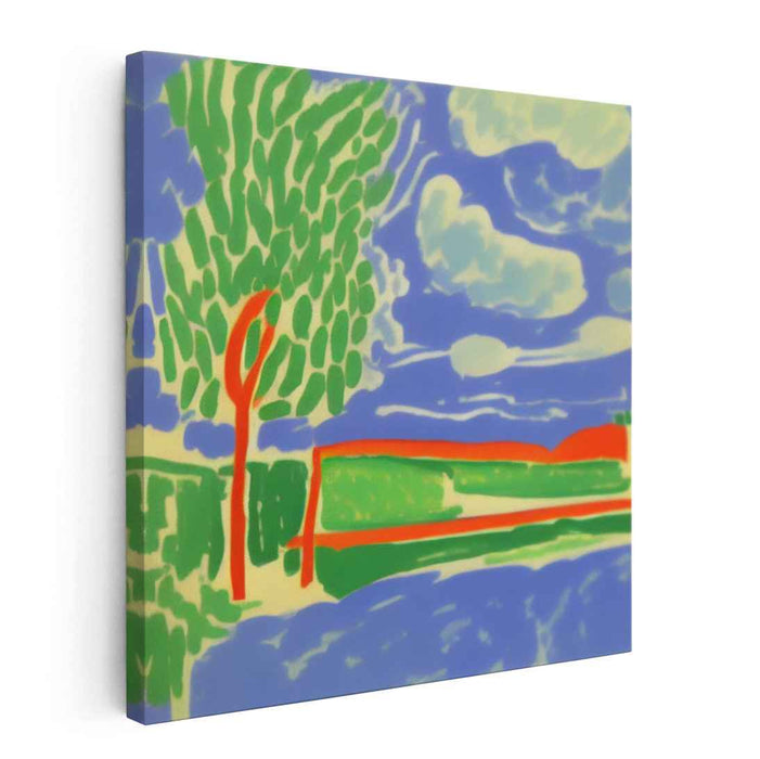 Whimsical Countryside: Bold and Bright Contemporary Landscape Art