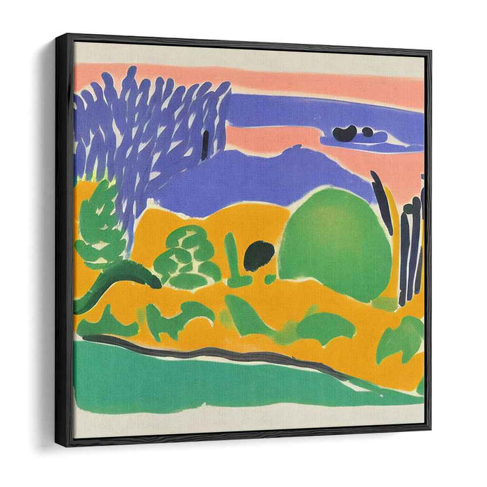 Serene Visions: Abstract Landscape in Vivid Colors Canvas Art Print