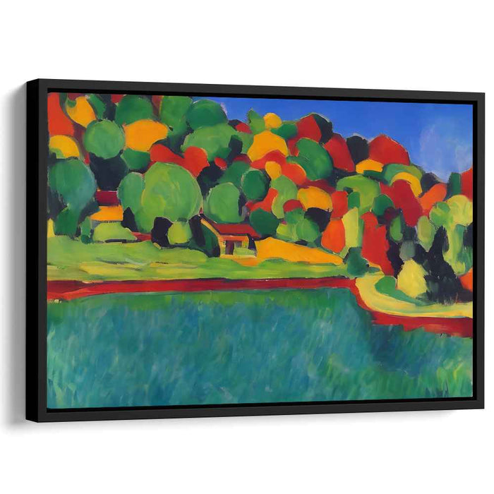Autumnal Vibrance: Fauvist Landscape Canvas Art Print