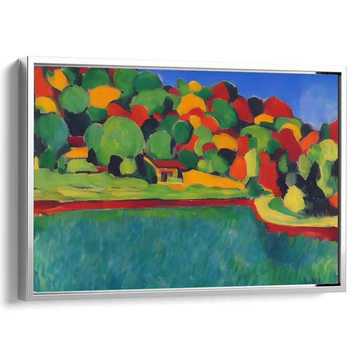 Autumnal Vibrance: Fauvist Landscape Canvas Art Print
