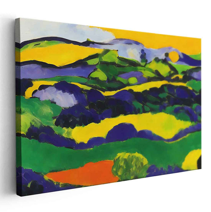Vibrant Wild Brushstrokes: A Bold Expressionist Landscape Canvas Art