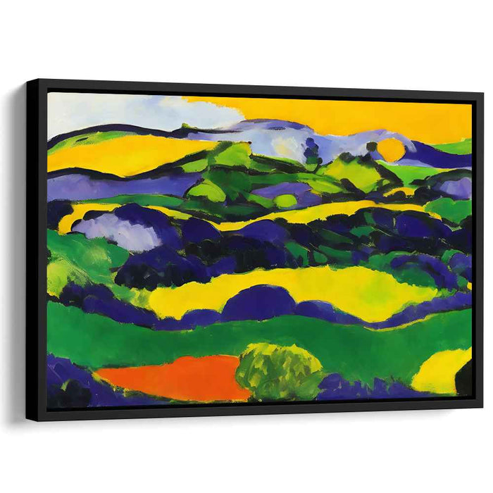 Vibrant Wild Brushstrokes: A Bold Expressionist Landscape Canvas Art