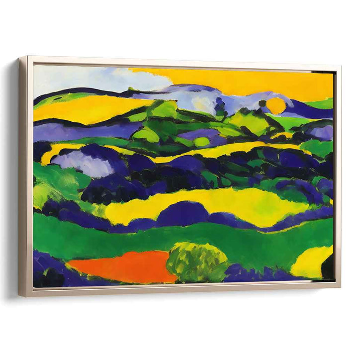 Vibrant Wild Brushstrokes: A Bold Expressionist Landscape Canvas Art