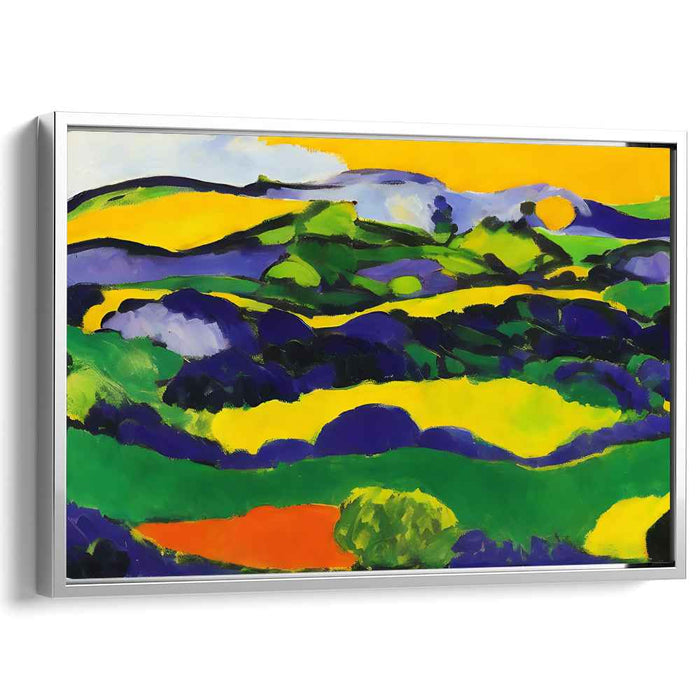 Vibrant Wild Brushstrokes: A Bold Expressionist Landscape Canvas Art