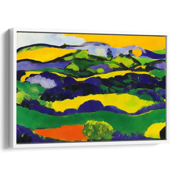 Vibrant Wild Brushstrokes: A Bold Expressionist Landscape Canvas Art