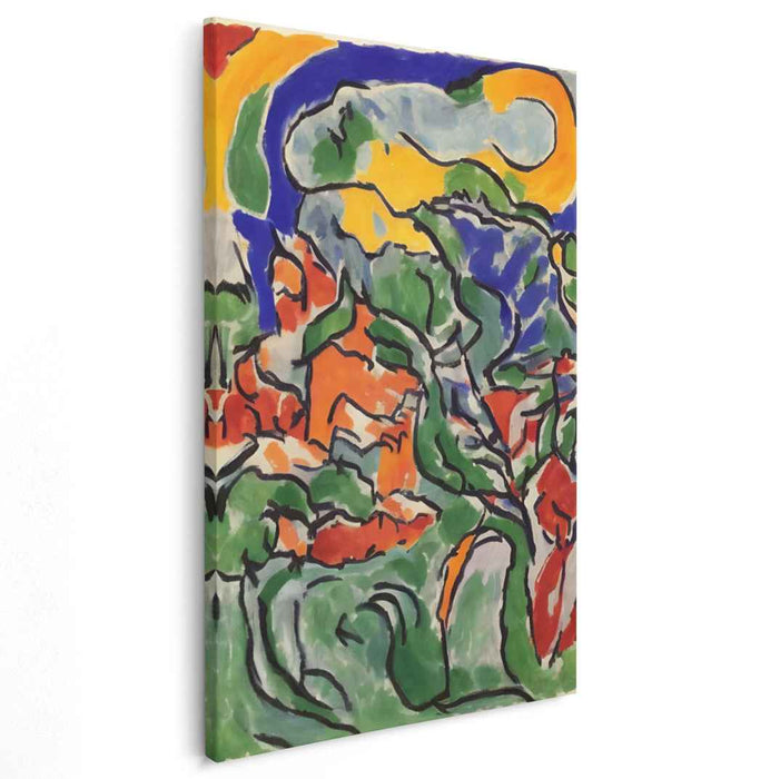 Wild Spectrum Dreamscape: Fauvist-Inspired Vibrant Landscape Canvas Art