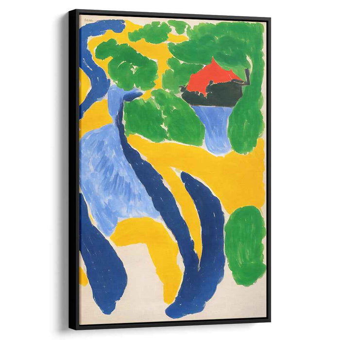 Vivid Tranquility: Abstract Landscape with Vibrant Colors