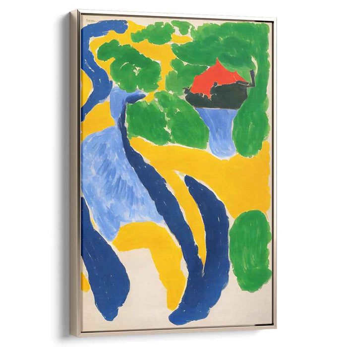 Vivid Tranquility: Abstract Landscape with Vibrant Colors