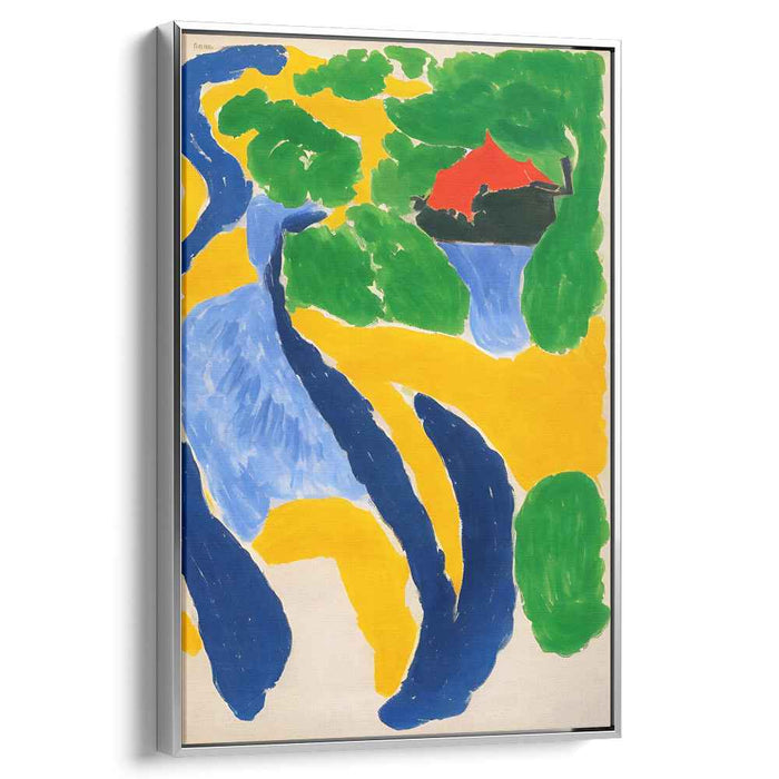 Vivid Tranquility: Abstract Landscape with Vibrant Colors