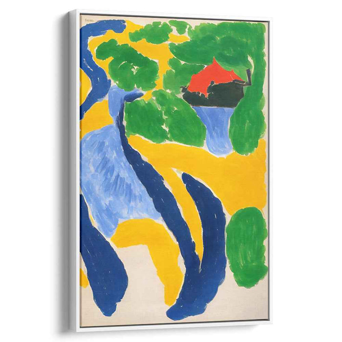 Vivid Tranquility: Abstract Landscape with Vibrant Colors