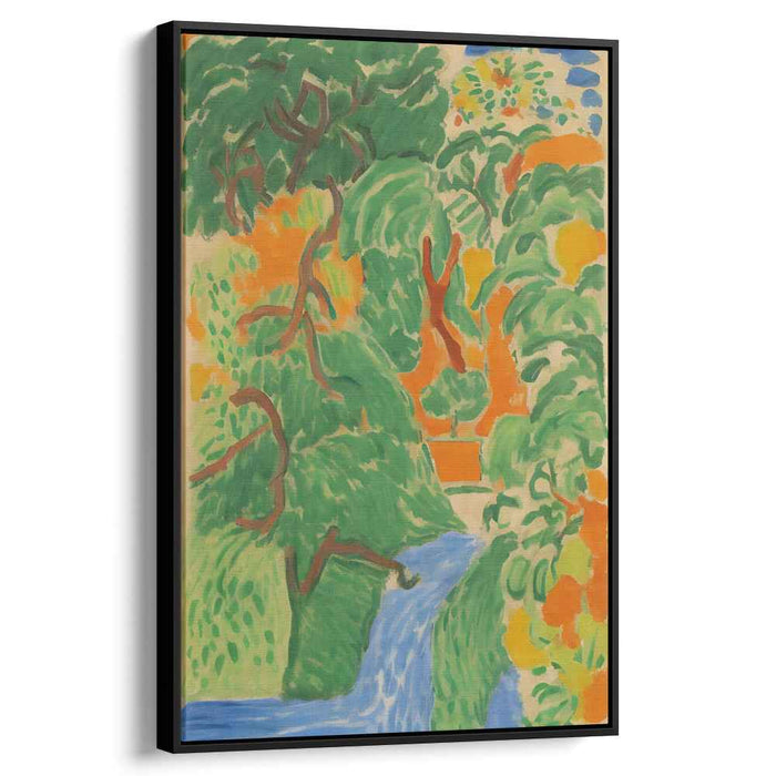 Wild River Dance Painting: Fauvist Landscape with Flowing River