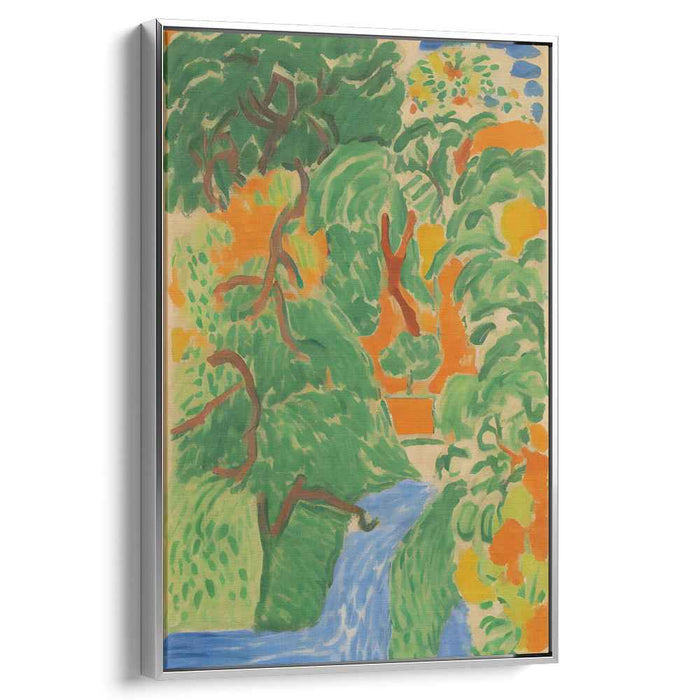 Wild River Dance Painting: Fauvist Landscape with Flowing River