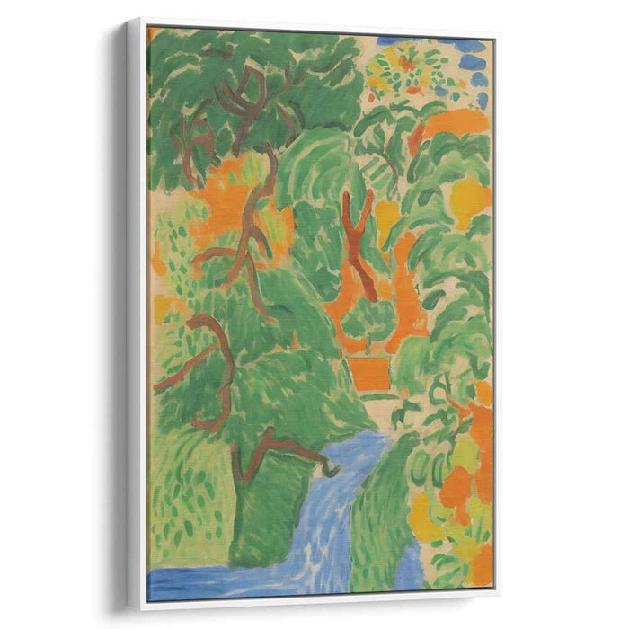 Wild River Dance Painting: Fauvist Landscape with Flowing River