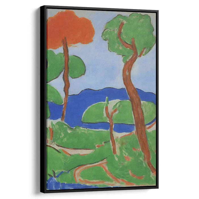 Colorful Jungle Adventure: Vibrant Fauvist-Inspired Landscape Canvas Art