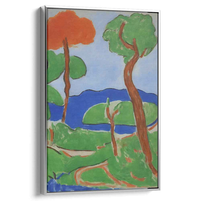 Colorful Jungle Adventure: Vibrant Fauvist-Inspired Landscape Canvas Art