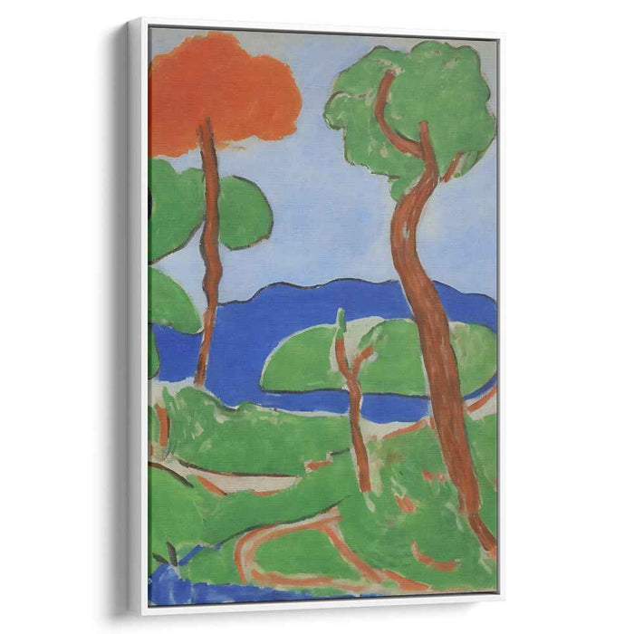 Colorful Jungle Adventure: Vibrant Fauvist-Inspired Landscape Canvas Art