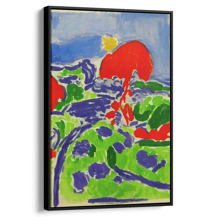 Radiant Summer: Expressive Landscape in Bold Colors Canvas Art