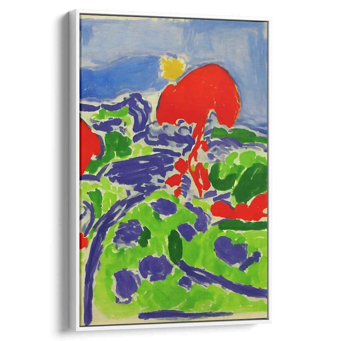 Radiant Summer: Expressive Landscape in Bold Colors Canvas Art
