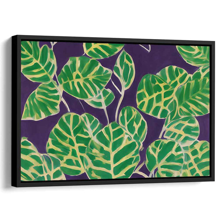 Digital Garden Dreams: Modern Botanical Canvas Art Print