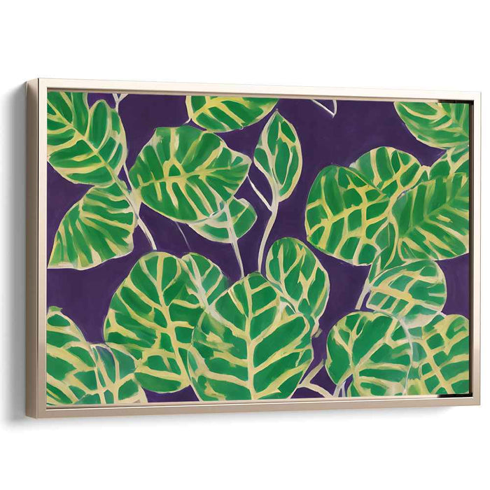 Digital Garden Dreams: Modern Botanical Canvas Art Print