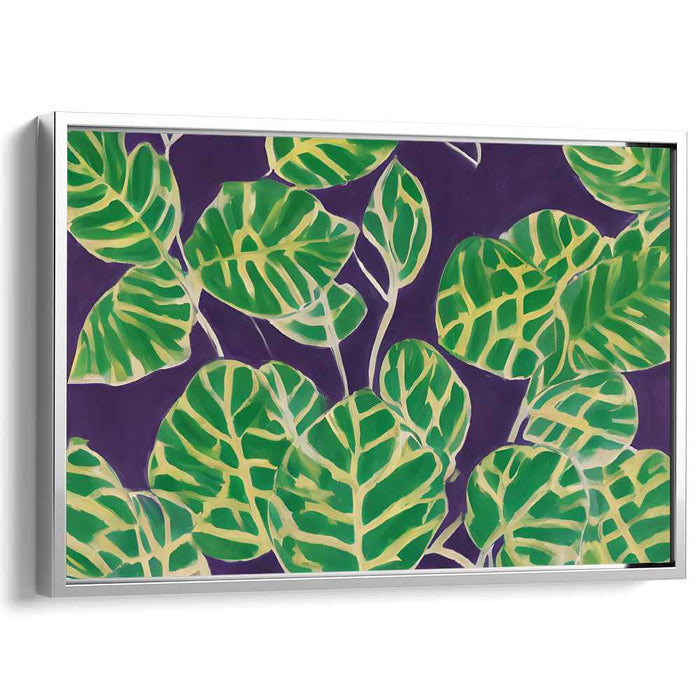 Digital Garden Dreams: Modern Botanical Canvas Art Print