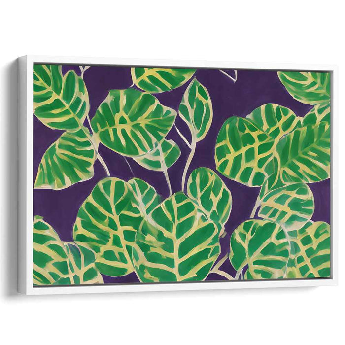 Digital Garden Dreams: Modern Botanical Canvas Art Print