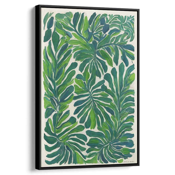 Jungle Serenade: Lush Green Monstera Delight Canvas Art Print