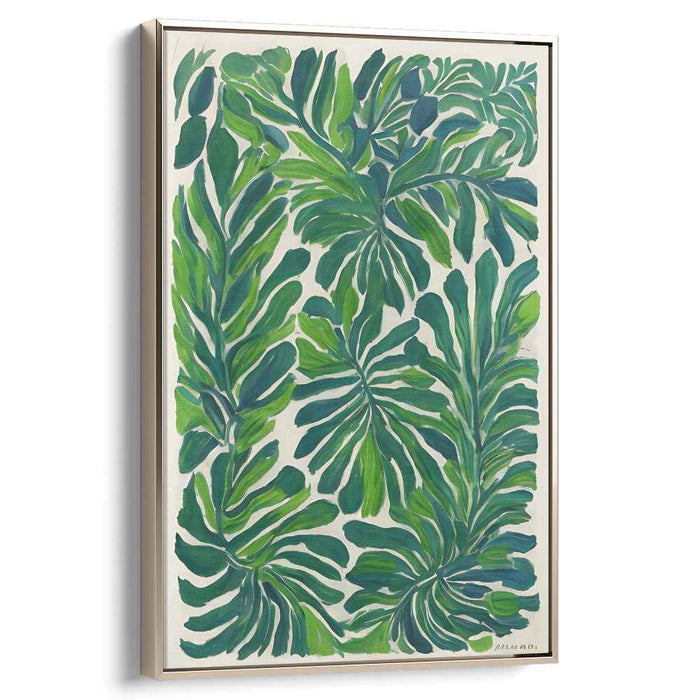 Jungle Serenade: Lush Green Monstera Delight Canvas Art Print