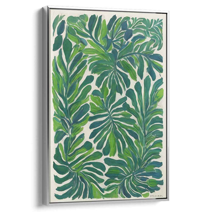 Jungle Serenade: Lush Green Monstera Delight Canvas Art Print