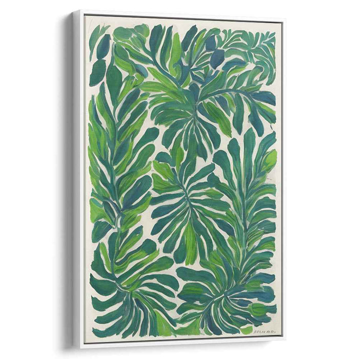 Jungle Serenade: Lush Green Monstera Delight Canvas Art Print