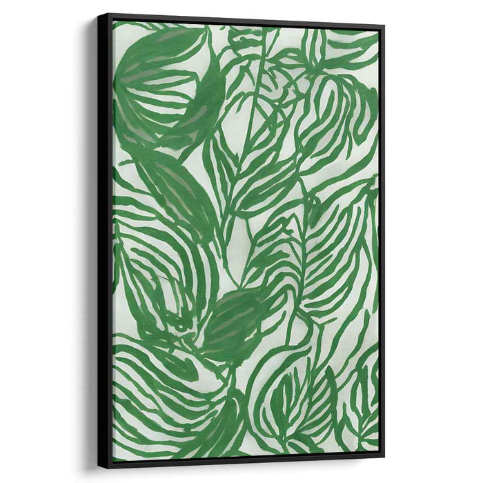 Whispers of Fern Mist: Abstract Botanical Canvas Art Print
