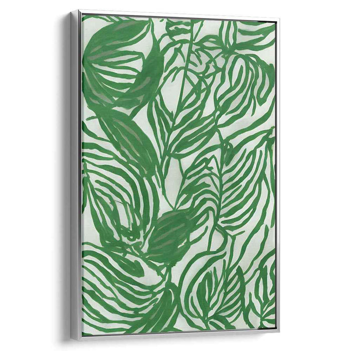 Whispers of Fern Mist: Abstract Botanical Canvas Art Print