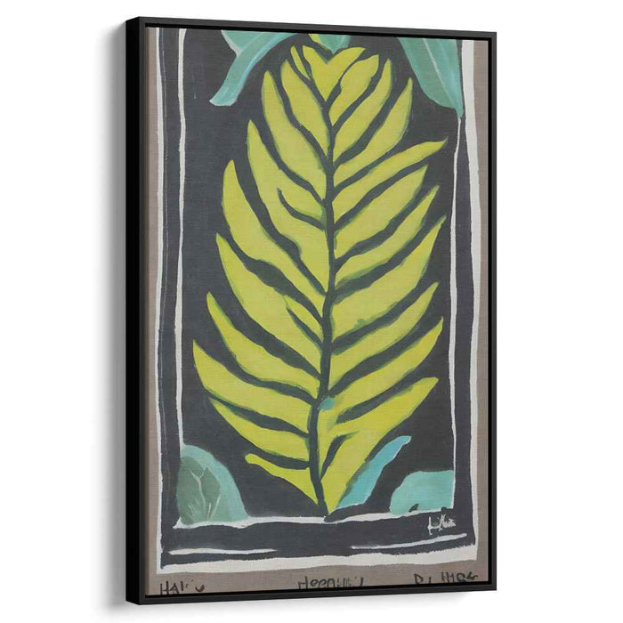 Nature's Radiance: Vibrant Yellow Leaf Canvas Art Print