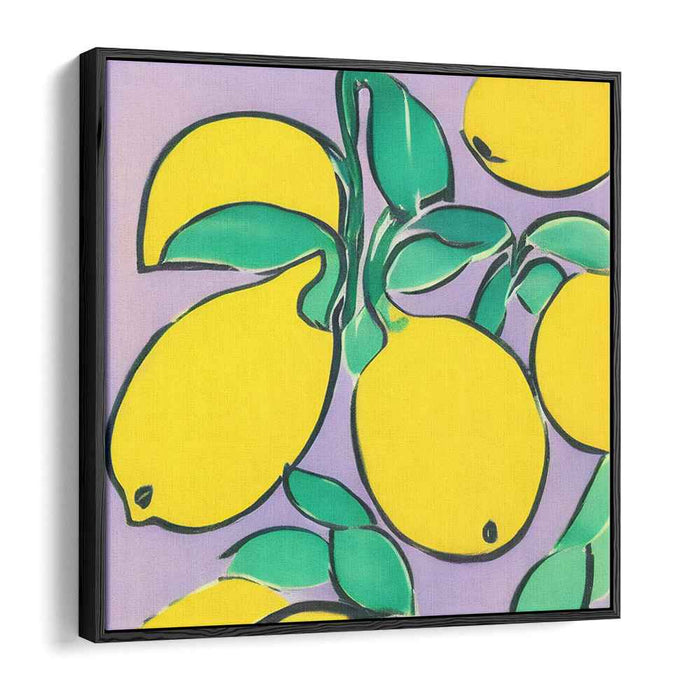 Zesty Pop Art Splatter: Vibrant Citrus Pop Art Canvas Print