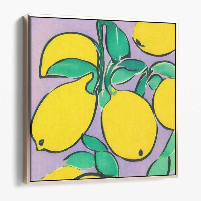 Zesty Pop Art Splatter: Vibrant Citrus Pop Art Canvas Print