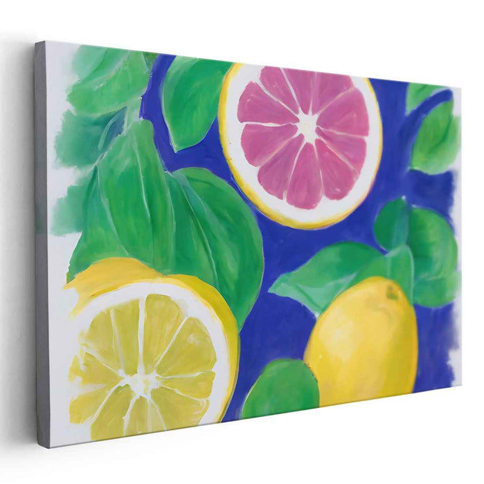 Citrus Medley Calmness: Vibrant Still Life of Lemons and Grapefruits